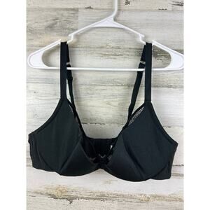 Cacique Womens 38D Black Lightly Lined Underwire Balconette Bra NEW